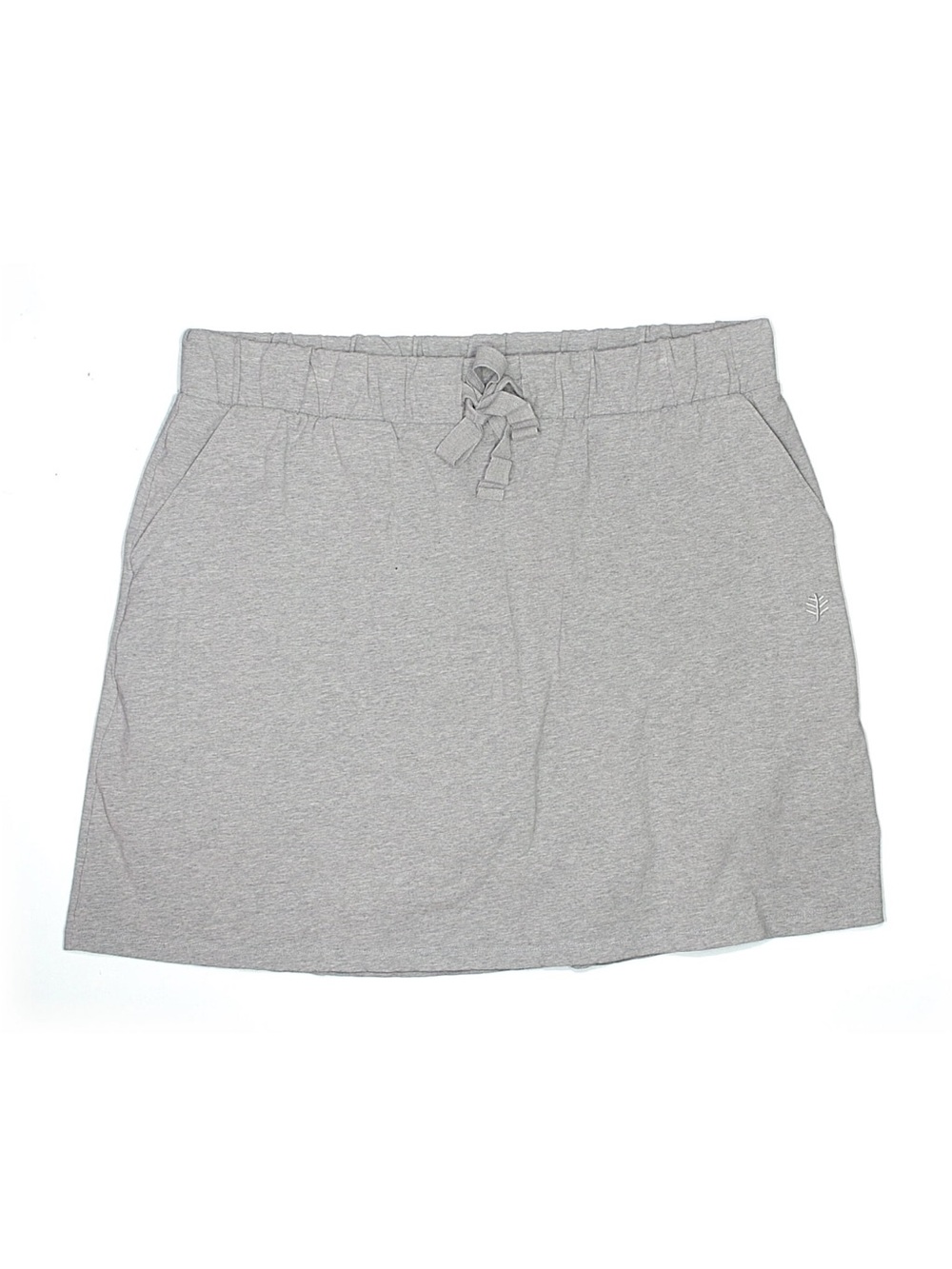 Coolibar Light Gray Drawstring Jersey Skort XL